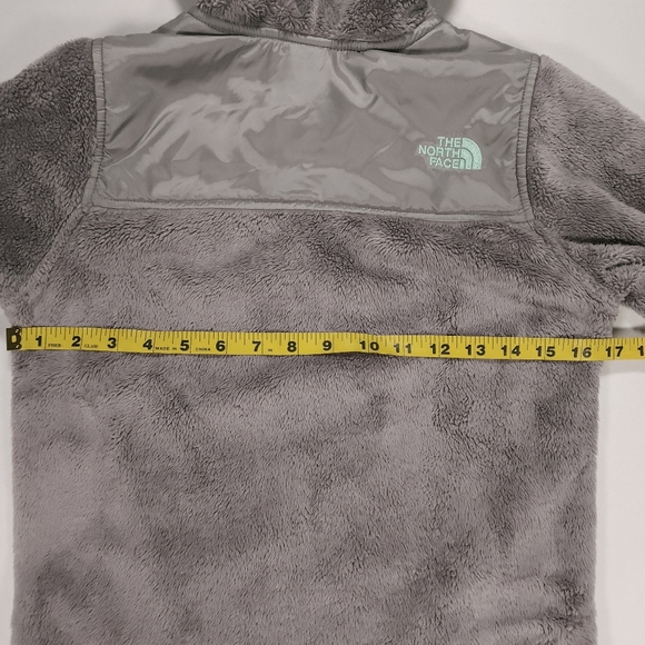The Northface Oso Fleece Hoodie Full Zip Jacket! GirlsSize M 10-12 Gray GUC! - Picture 16 of 16